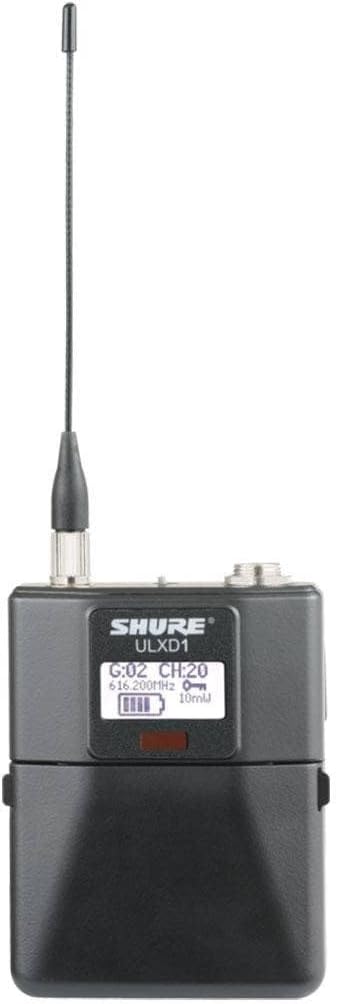 Shure ULXD1 Bodypack Transmitter - for use with ULX-D Digital Wireless Microphone Systems, Receiver Sold Separately | H50 Band (ULXD1=-H50)