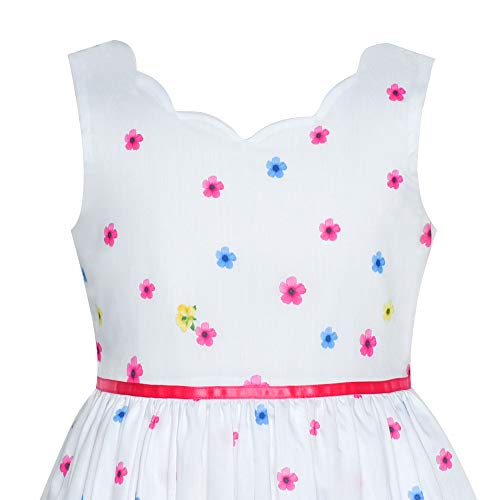 Sunny Fashion Girls Dress Purple Sunflower Green Leaves Butterfly Size 4-123