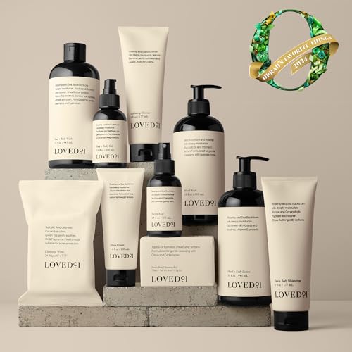 Loved01 Face & Body Exfoliating Cleanser, John Legend Skincare, Hydrating & Moisturizing Wash, Helps Skin Irritation, with Mandelic Acid for Gentle Exfoliation, 2-Pack (6 oz each)