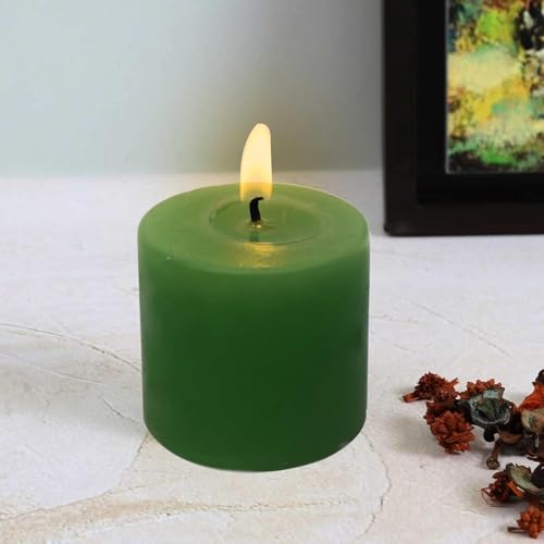 Image of Pure Source India Scented Pillar Candle (3X3 INCH) Decorative Candle for Living Room, Diwali Decor, Gifting, Spa & Meditation (Lemongrass)