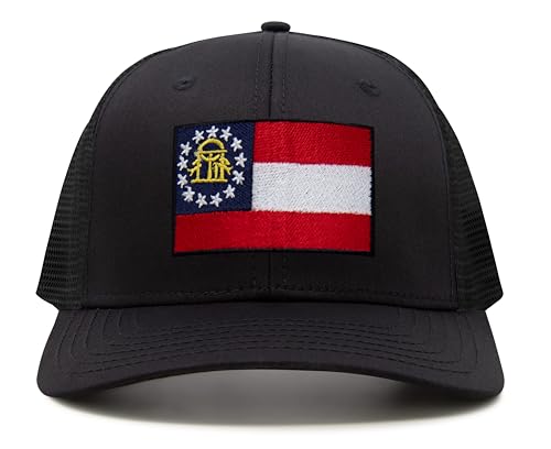 Image of International Tie State Hat for Men and Women, Adjustable Snapback Trucker Baseball Cap with Embroidered Patch