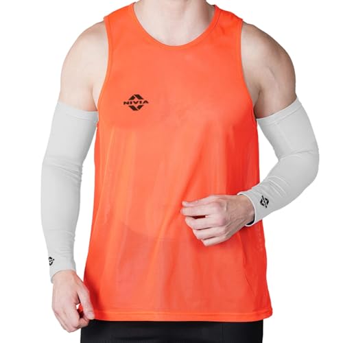 Image of Nivia Arm Sleeves for men & women, Arm Compression sleeves, Uv sun protection arm sleeves for boys & girls,Arm Sleeves for Cricket,Volleyball,Football,Bike Riding,Cycling