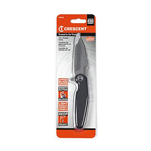 Crescent Canivete de bolso composto com lâmina de arpão de 7,5 cm - CPK350C