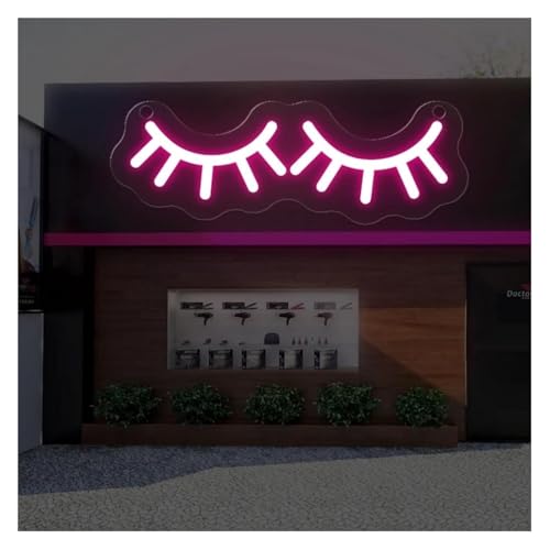 Enseigne lumineuse au néon cils décoration murale pour institut