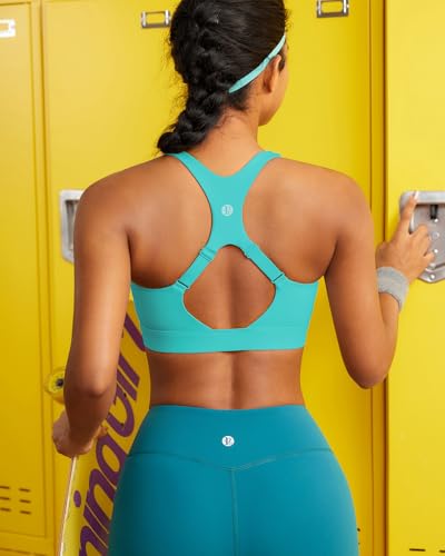 Image of RUNNING GIRL Adjustable Straps High Impact Sports Bra for Women,High Support Workout Sports Bras with Sewn in Pads