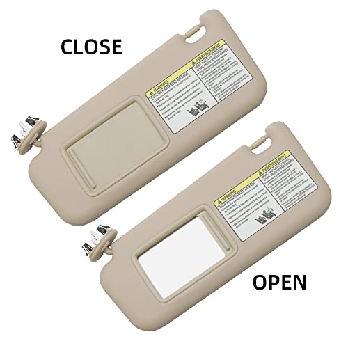 image for Dasbecan Front Left Driver Side Sun Visor with Vanity Light Compatible