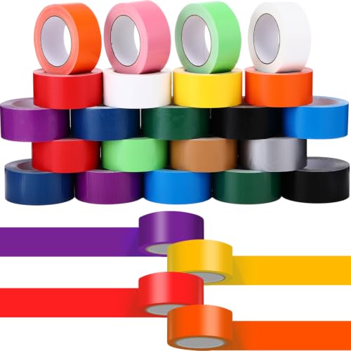 Image of Fainne 24 Pack Colored Duct Tape Bulk, Colorful, 30 Yards X 2 Inches | Heavy Duty Waterproof Colorful Decorative Duct Tape Multi Purposes No Residue Tear by Hand for DIY Indoor Outdoor Use