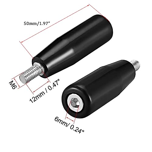TA-VIGOR Revolving Handwheel Grip M6 x 50, M6 Male Threaded Screw Knob Crank Handle for Industry Lathe Milling Machine - Image 2