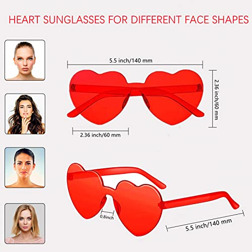 Heart Glasses Heart Shape Sunglasses for Valentine Mardi Gras Summer Women's Party Favor2