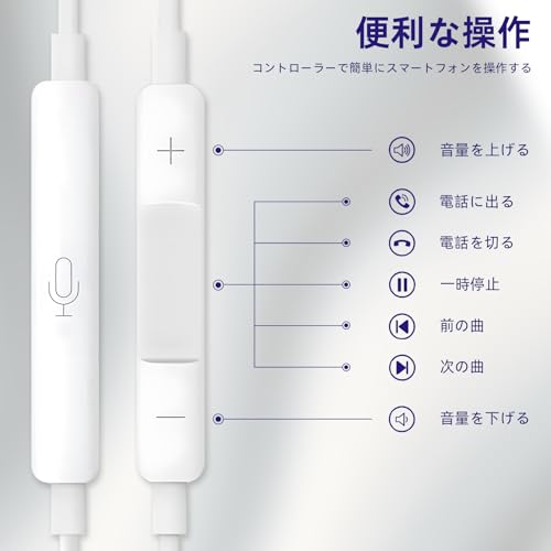 2026年新モデル 有線イヤホン ライトニング MFi認証製品 ハイレゾ音声 サラウンドサウンド ハンズフリーコントロール 音量調整機能 クリア通話音量 人間工学 iPad/iPhone14/13/12/11/11/SE/Xs/Xs Max/XR/X/8/7に適用(iOS26対応) 商品画像6
