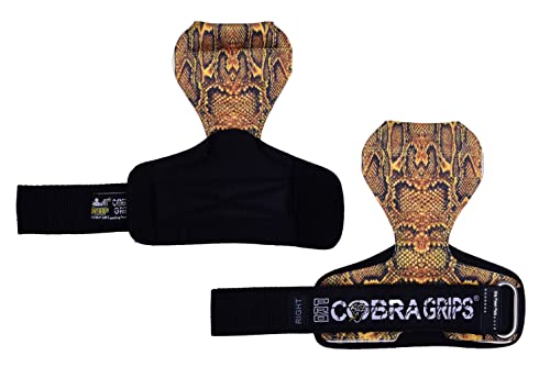 Image of Cobra Grips Weight Lifting Gloves with Adjustable Neoprene Padded Wrist Wraps - Heavy Duty Alternative to Power Lifting Hooks for Deadlifts