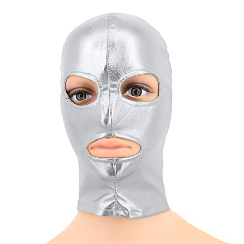 Vimoisa Metallic Cycling Face Neck Mask Hat Ultra Balaclava Hood(Silver)