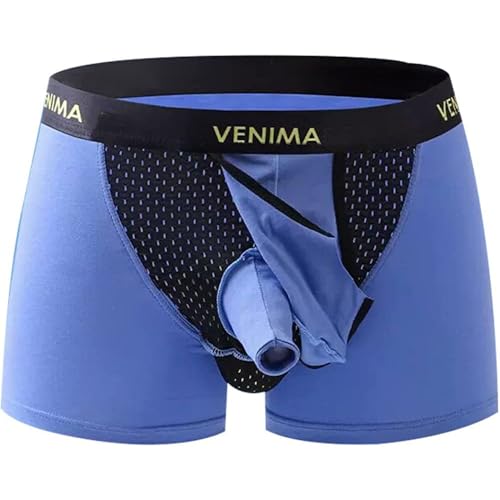 SKY CANDYBAR Mens Boxer Briefs with phimosis ring phimosis treatment underwear for man Mens foreskin overlength correction underwear (US Alpha X-Large Regular Regular 1 Blue)