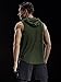 NELEUS 3 Pack Workout Athletic Gym Muscle Tank Top with Hoods,5036,Black,Grey,Olive Green,US XL,EU 2XL