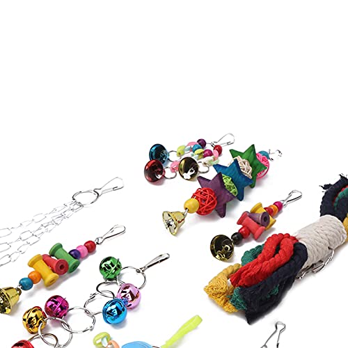 Brinquedo de balanço, brinquedos de madeira para trepar e mastigar gaiola de pássaros para fortalece