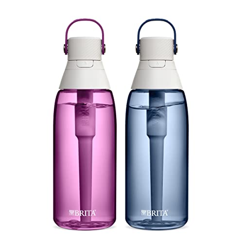 Brita Insulated Filtered Water Bottle With Straw, Reusable, Bpa Free Plastic, Orchid, 36 Ounce #TOP4
