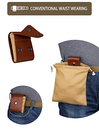 Foraging Bag Adjustable Shoulder Strap Canvas Foraging Pouch for Hiking Bushcraft - Image 2