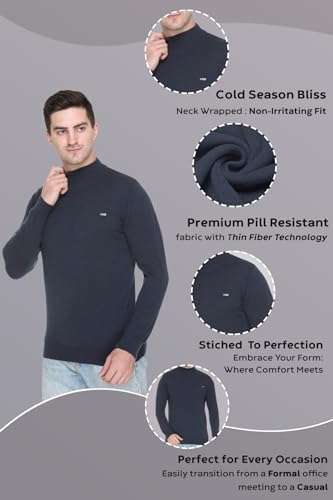 Image of GODFREY Winter Woolen Turtle Neck Sweater for Men
