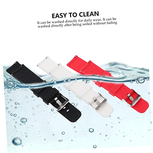 Bracelet montre silicone perforé de 9 pièces souples et ajustables