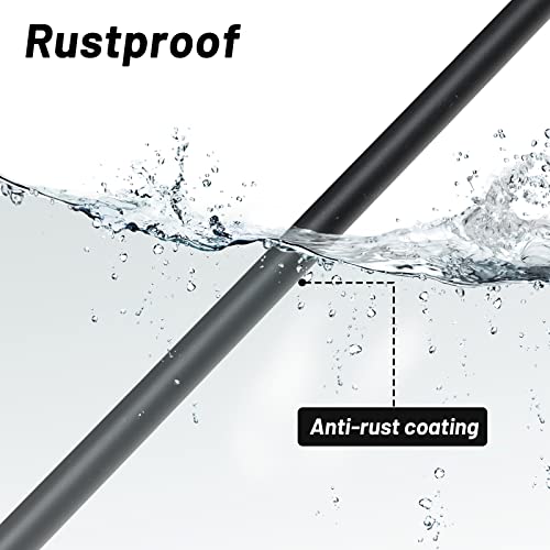 Cogardenshower Metal Soil Probe Rod - Septic Tank Locator Tool With T Handle,32-48 Inch Adjustable Ground Probe Rod Steel For Tile Probing,Soil Compaction, Pipe And Gopher Runs Locating #TOP4