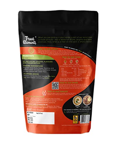 Image of True Elements Jowar Atta 1kg - Jowar Flour, Millet Flour | 100% Natural & Gluten Free | Sorghum Flour (Pack of 3)