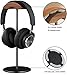 Headset Stand with 6.5cm Wide Walnut Wood Headrest,Headphone Holder Desk Removable with Solid Heavy Base, Headset Holder for Over Ear and Gaming, Suitable for Table,Display Case