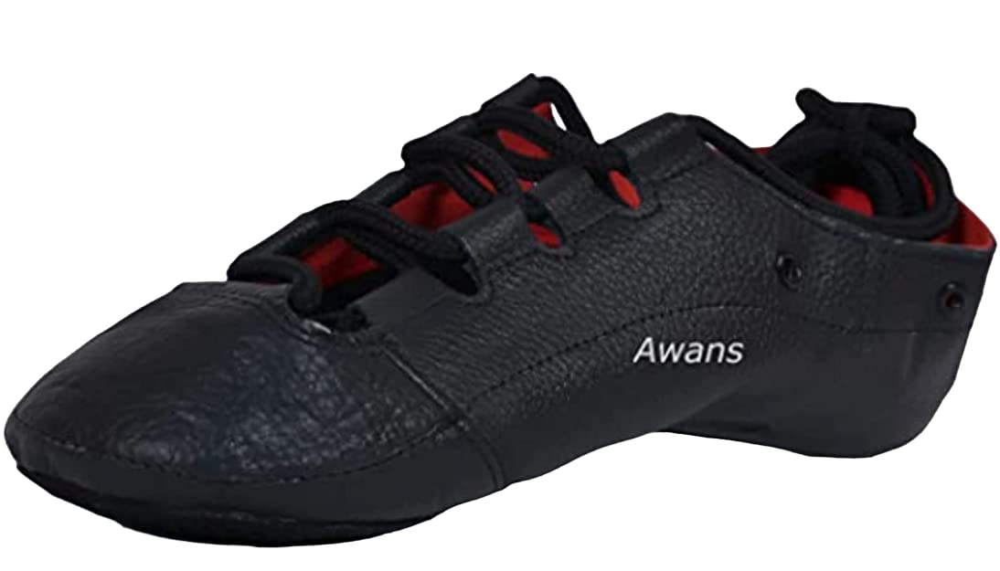 AwansIrish Dancing Shoes, Leather Pumps Pomp, Soft Leather Shoes, RED Linning