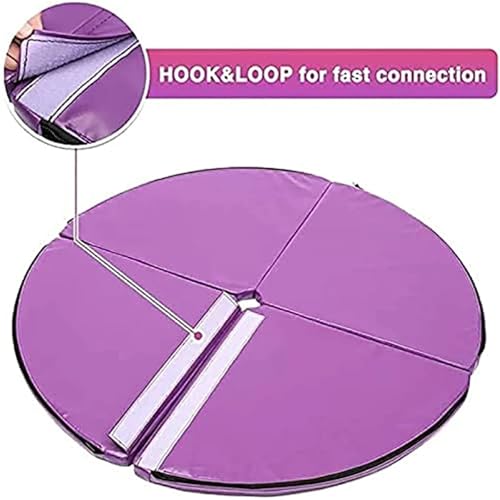 Tapis de pole dance noir robuste avec finitions soignées de 120 cm
