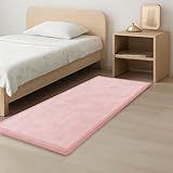 Picture of PaPaMat 1.3" Thick Baby Play Mat for Floor, 28x72 Foam Tummy Time Mat, Padded Support Soft Plush Bedside Rugs for Infant Kids Toddler Crawling Kick Activity (Pink)