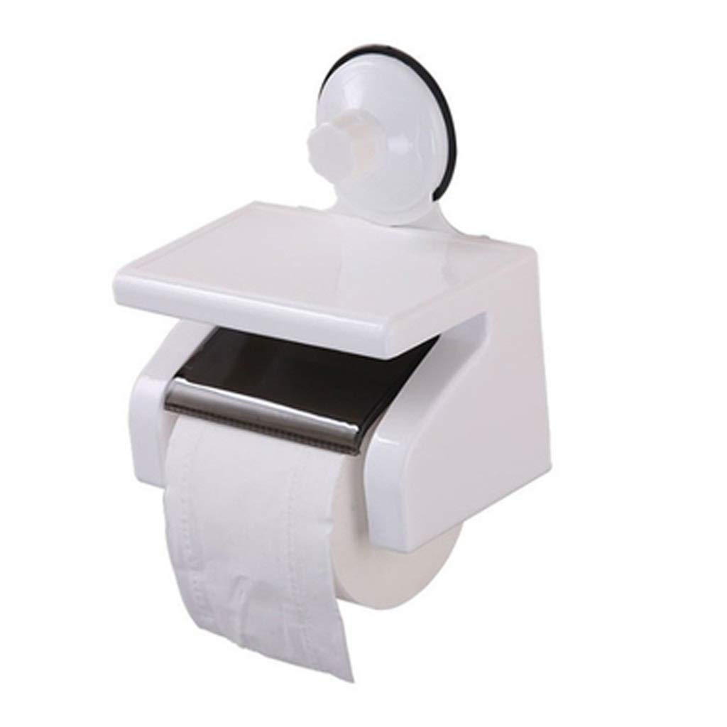 XYNSNDB Portarotolo di Carta igienica a Ventosa, Scatola di Carta in plastica, Supporto a Parete per Dispenser di Carta igienica Impermeabile con Funzione Muti
