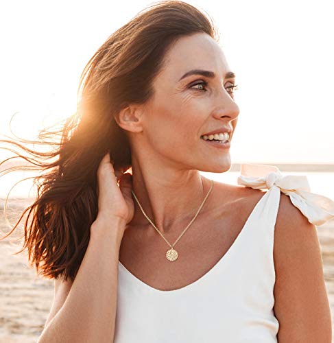 Honsny 20PCS 14K Gold Plated Choker Necklaces for Women, Dainty Gold Diamond Coin Pearl Pendant Simple Chain Necklace Set Cute Gold Layered Necklaces for Women Teen Jewelry Gifts4