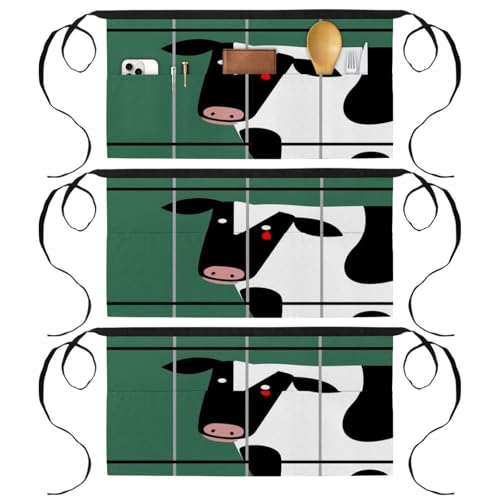 Tablier court de chef avec poches pour en finir avec les vêtements tachés en cuisine