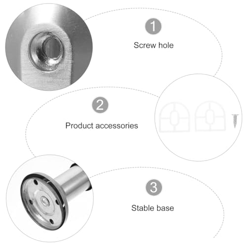 Support stable et résistant pour panneau de WC collectif en inox - 3