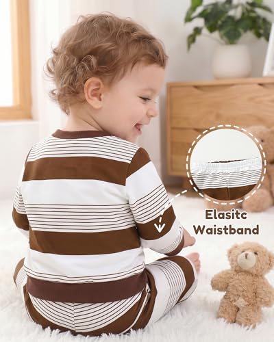 Image of NZRVAWS Toddler Baby Boy Clothes Infant Fall Winter Outfit Long Sleeve Pant Top Set 2Pcs Sweatshirt 0 Month-3 Years