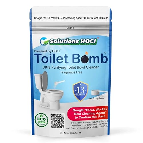 Solutions HOCL Power Clean with HOCL Toilet Cleaner Bomb - 13 Treatments Fragrance Free