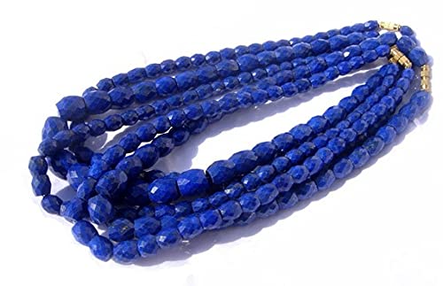 Perles lapis lazuli naturelles non teintes pour éviter la décoloration