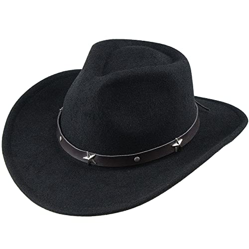 Western Cowboy Cowgirl Hat for Kids Boys Girls Felt Fedora Hats (for Kids 3-6 Years)
