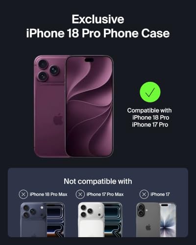 Image of Belkin iPhone 18 Pro / 17 Pro, Qi2 Compatible, Up to 3m Drop Protection, Nano-Titan Protection, UV Resistant, Raised Edges & Camera Control, Clear