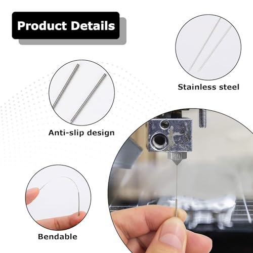 60 Stück Düsenreinigungsnadeln,Düsenreiniger,3d Drucker Reinigungsset,Nozzle Cleaning Kit, Cleaning Tool Kit Nadeln,Edelstahl-Düsenreinigung 0,15/0,2/0,25/0,3/0,35/0,4 Mm,Fur Reinigung Von 3d-Druckern – Bild 4