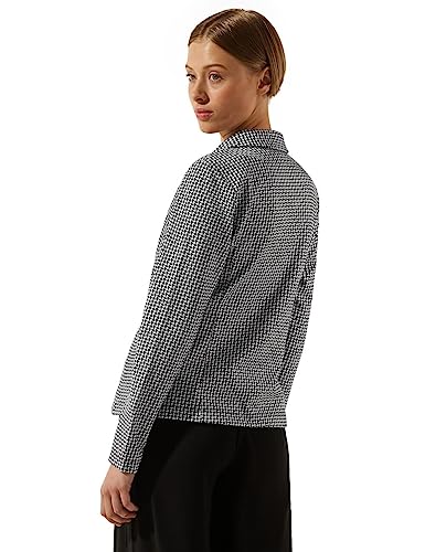 STREET ONE Damen A211914 Blazer Gemustert, Schwarz, 44 EU