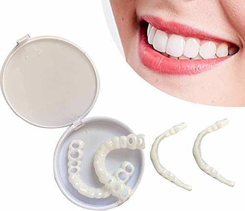 Veneers Fake White Teeth with Teeth, Veneers Dentures Socket for Women and Men, Dental Veneers for Temporary Tooth Repair2pcs