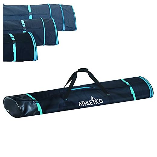 Athletico Dynamic Adjustable Length Ski Bag - Padded Ski Bag Adjusts from 170cm to 190cm