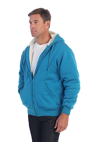 Image of Gioberti Men's Soft Heavyweight Sherpa Lined Fleece Hoodie Jacket