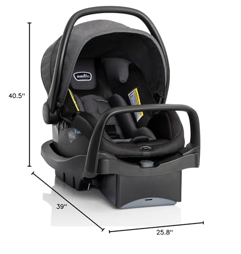 Image of Evenflo Pivot Suite Modular Travel System with LiteMax Infant Car Seat, Devon Gray