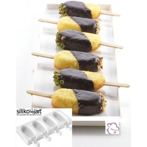 Silikomart set 100 mini bastoncini stecco in legno...