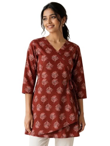 Image of feranoid Women Cotton Angrakha Kurti