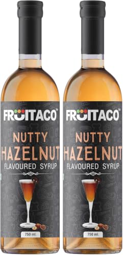 Image of Fruitaco Hazelnut Syrup: Perfect Mixer For Enhancing Mocktails & Cocktails, Drinks, And Mojitos At Parties, Conveniently Packaged In A 750Ml Bottle For All Your Mixing Needs (Pack of 2)