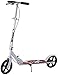 Scooters Trotinette Big Wheels Adulte Trottinette avec Frein à Main - Pliable Unisexe Planeur trottinettes for navettage 4 Niveaux Hauteur réglable Charge 150 Kg / 330 LB LQHZWYC (Color : White)