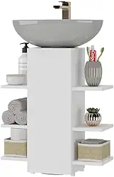 Gabinete Armário de Banheiro para Pia de Coluna Multimóveis Mp5026 Branco