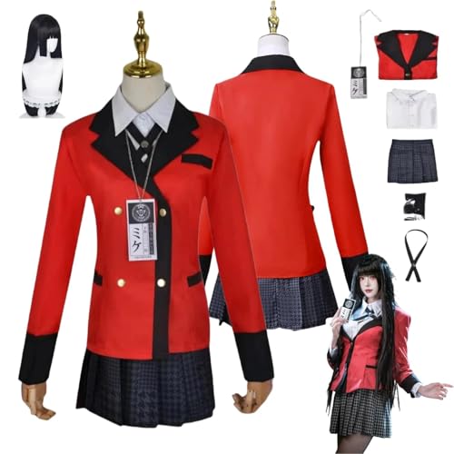 ZYJKGL Character Jabami Yumeko Cosplay Costumes Kakegurui Fancy Dress Up Adult Uniform Outfits Full Set Halloween Carnival Party ZYJKGL Character Jabami Yumeko Cosplay Costumes Kakegurui Fancy Dress Up Adult Uniform Outfits Full Set Halloween Carnival Party